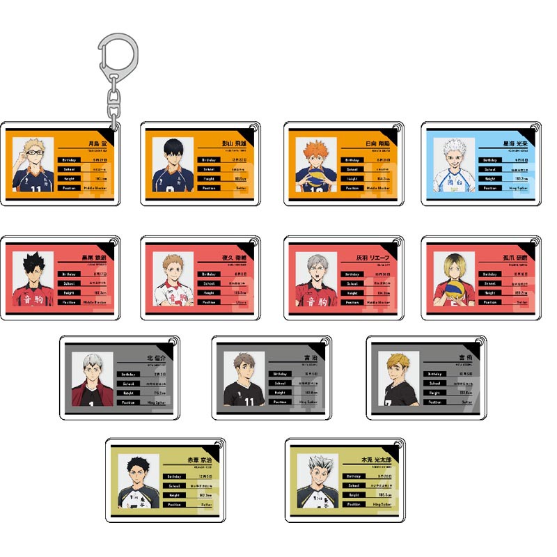 Model Kit Anime - Haikyuu – porte-clés en acrylique, paquet