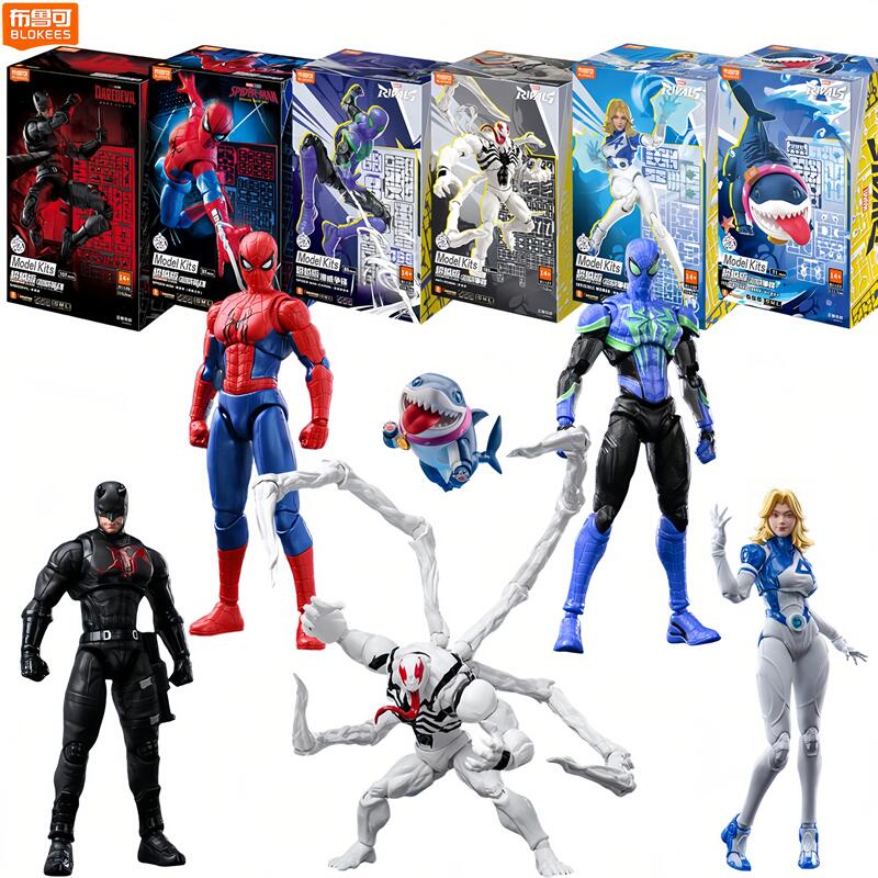 Model Kit Medabots - Blokees Spider-Man Anti-Venom Daredevil Figurine d'action,