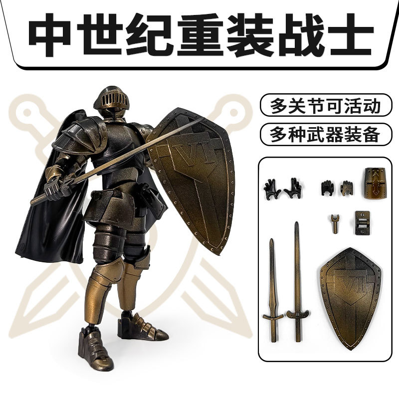 Model Kit Vintage - Poupée Vintage Guerrier Médiéval Articulée à